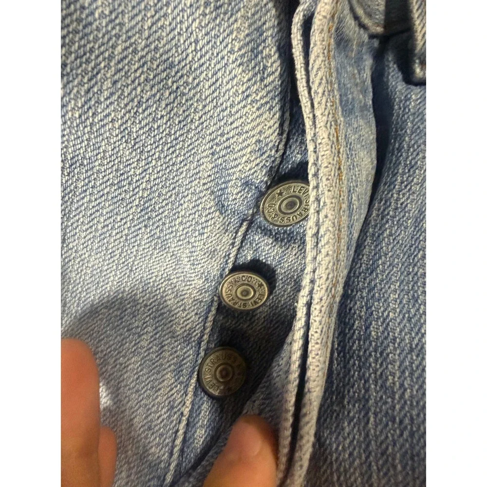 Vintage 1990 Levi's 501 Made in USA Light Wash Button Fly Straight Jeans 28x29